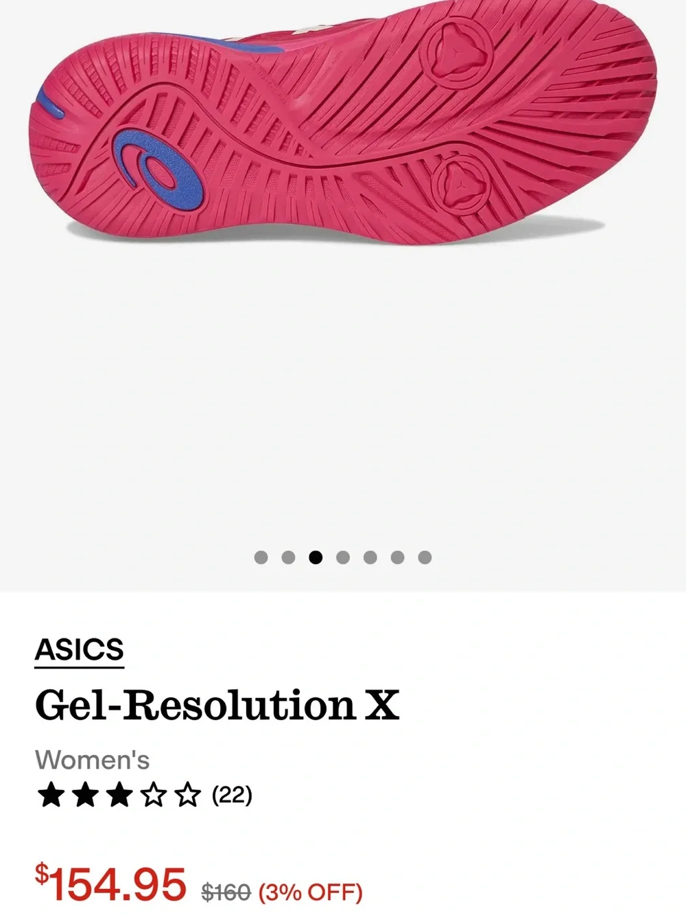 ASICS Gel-Resolution X Women's Tennis Shoes - Hot Pink with Blue Accents
